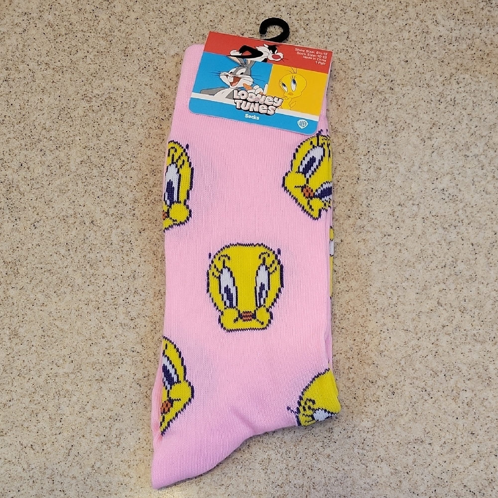 Warner Bros. Pink Tweety Bird Socks